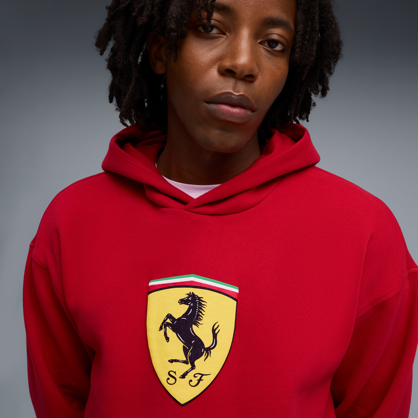 Ferrari hoodie, Puma, sportswear, shield logo, red 🔥