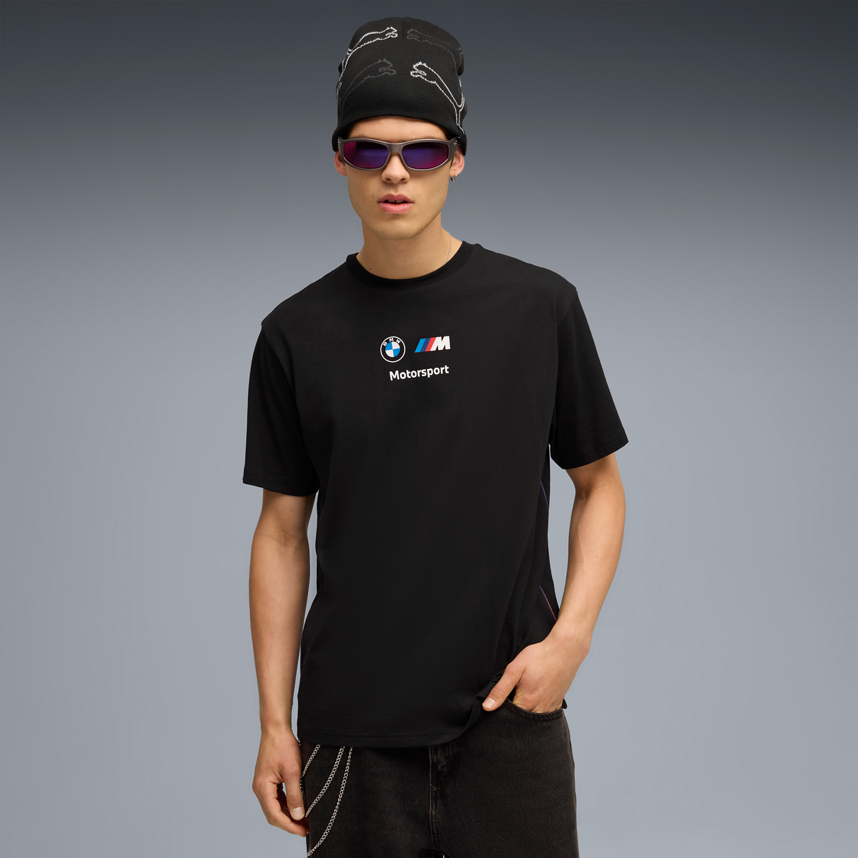 BMW t-shirt, Puma, MMS, BMW logo II, essential+, black 🔥