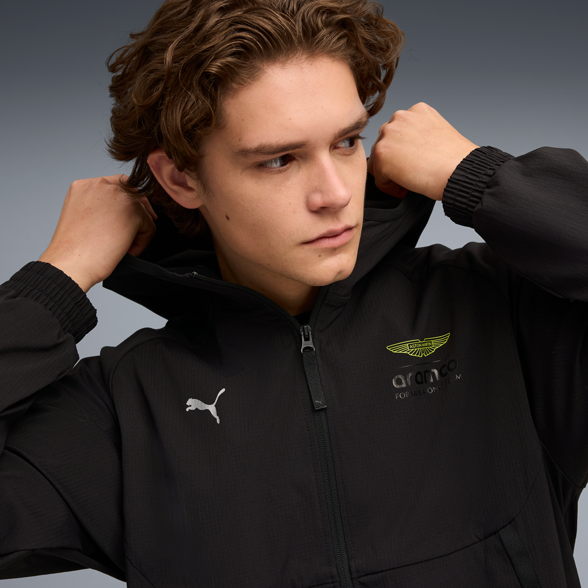 Aston Martin jacket, Puma, Lifestyle, PUMATECH, black 🔥