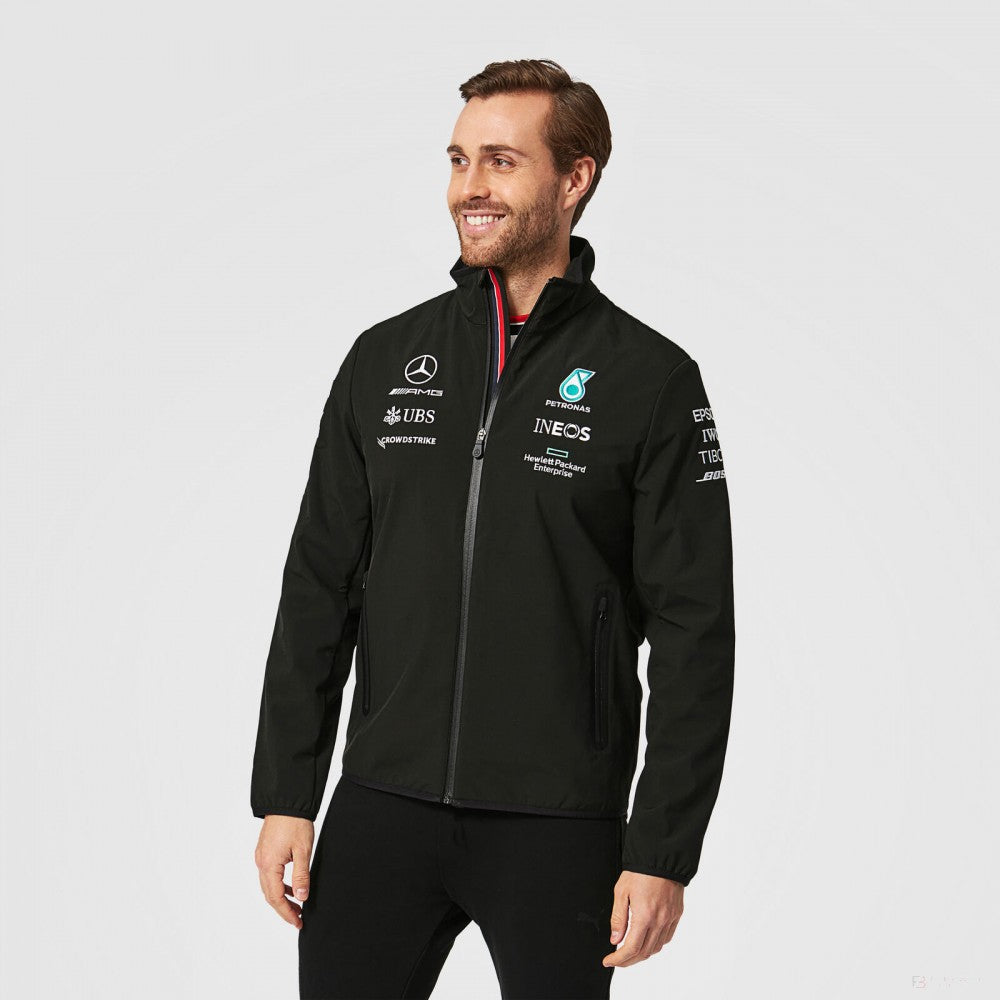 Mercedes Softshell Jacket, Team, Black, 2021