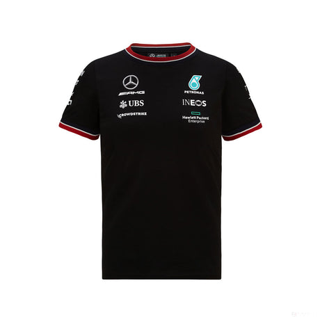 Mercedes Kids T-shirt, Team, Black, 2021 - FansBRANDS®