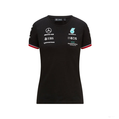 Mercedes Womens T-shirt, Team, Black, 2021 - FansBRANDS®