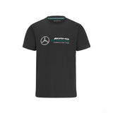 Mercedes Kids T-Shirt, Large Logo, Black, 2022 - FansBRANDS®