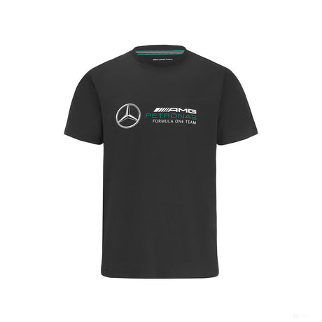 Mercedes Kids T-Shirt, Large Logo, Black, 2022 - FansBRANDS®