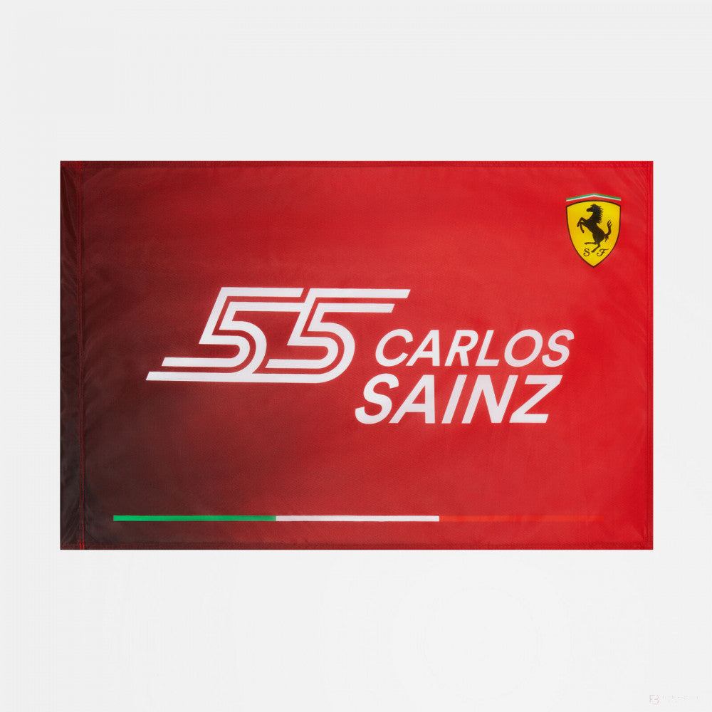 Ferrari Carlos Sainz Flag, 90x60 cm, Red, 2021 - FansBRANDS®