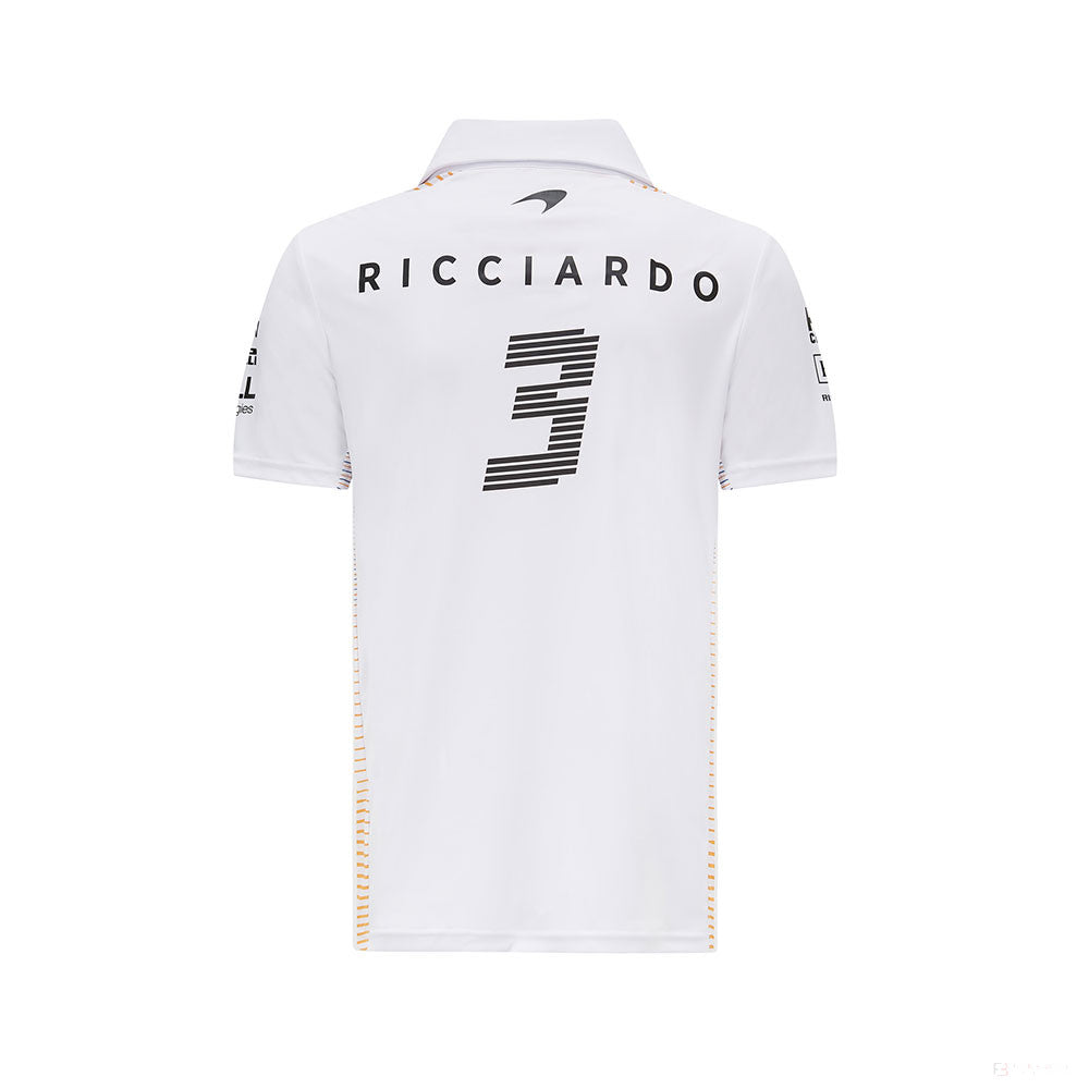 McLaren Polo, Daniel Ricciardo, White, 2021 - FansBRANDS®