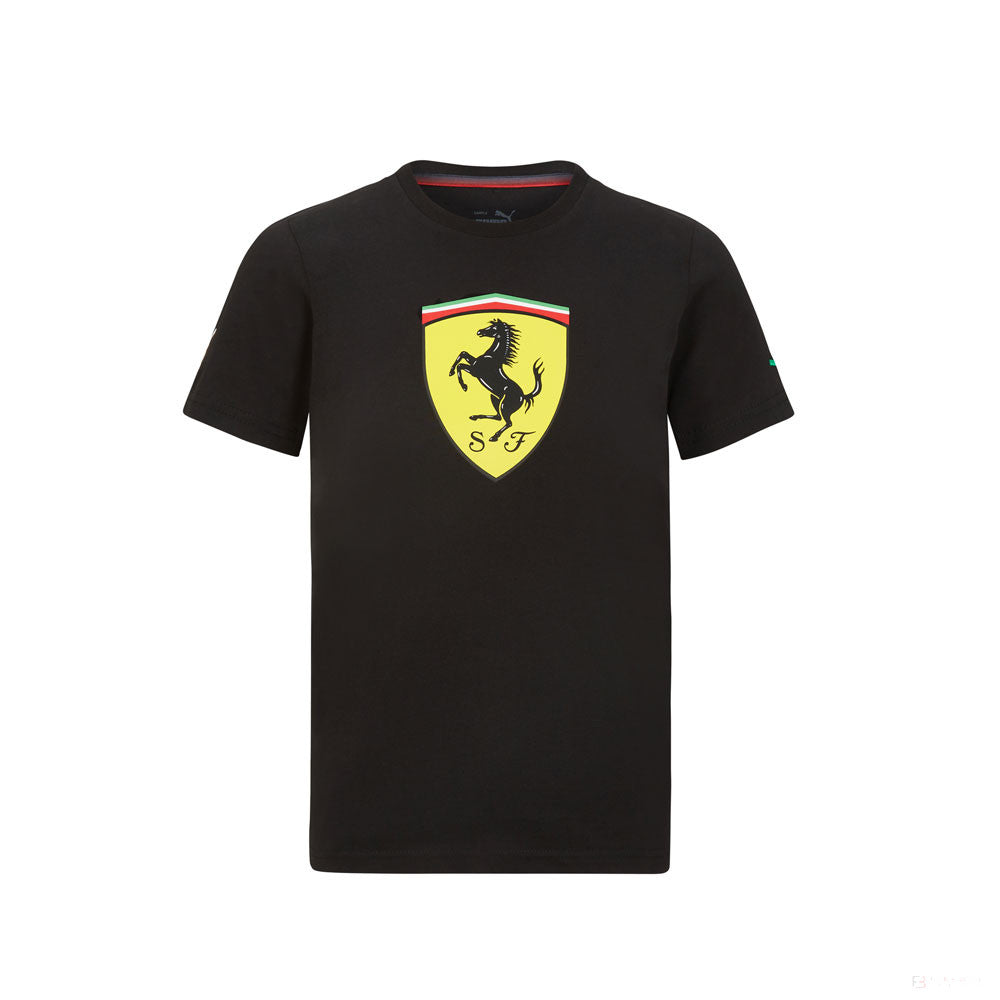 Ferrari T-shirt, Large Shield, Black, 2021