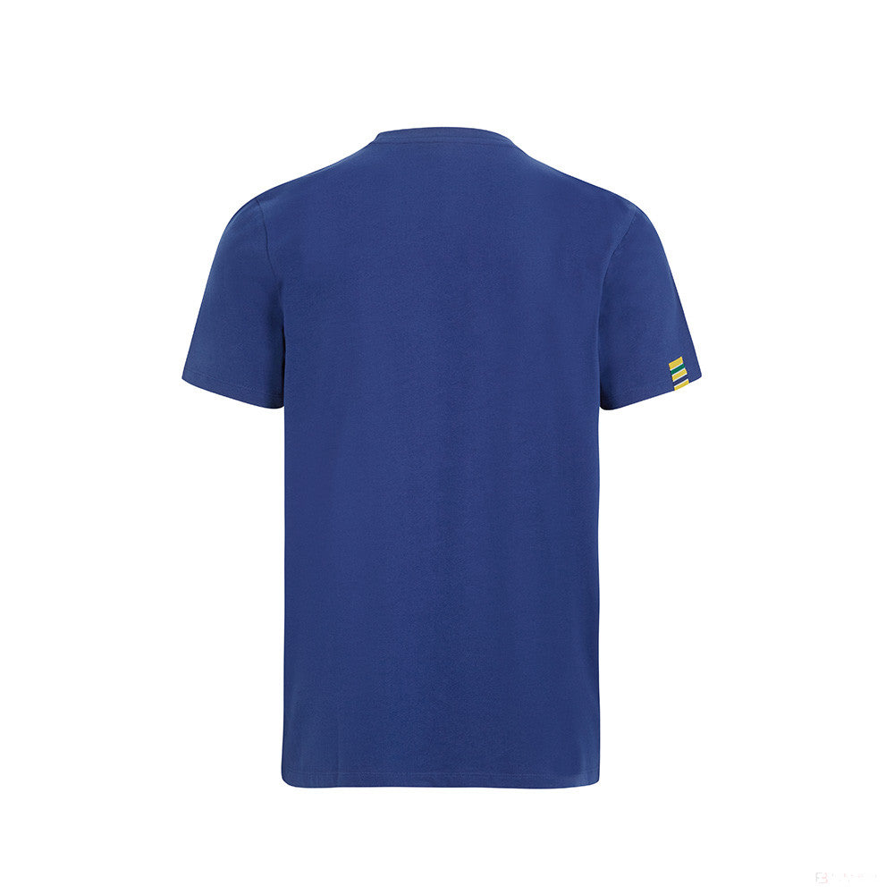 Ayrton Senna T-shirt, Logo, Blue, 2021 - FansBRANDS®