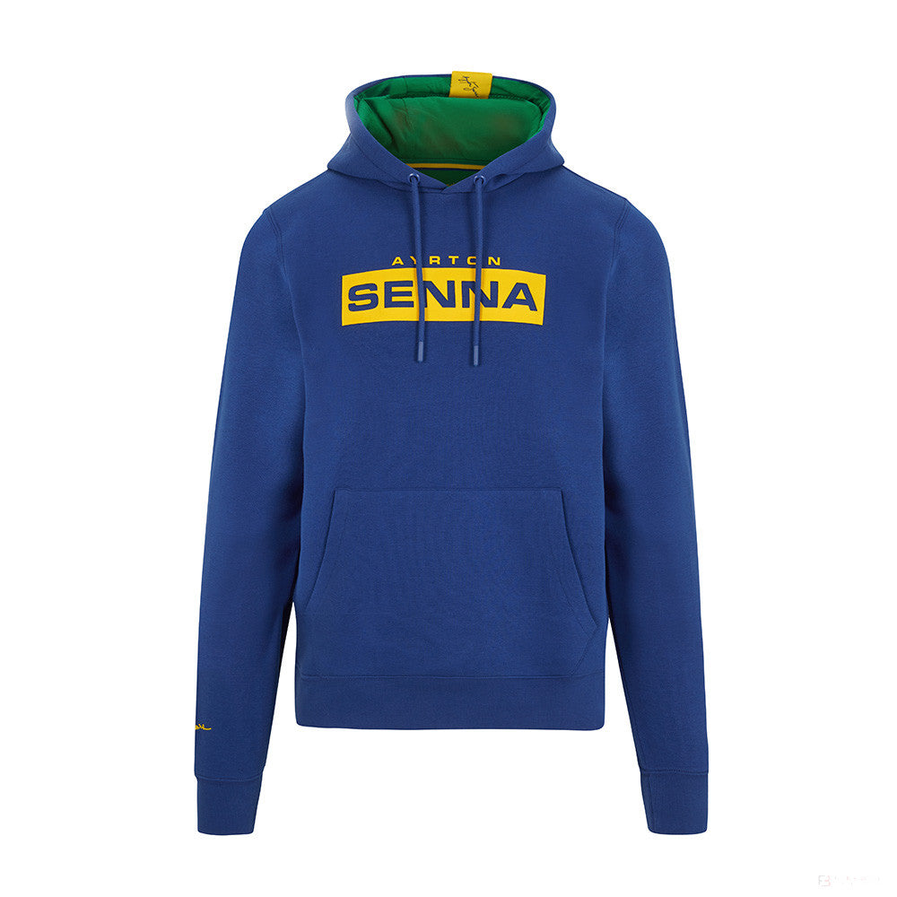 Ayrton Senna Sweater, Logo, Blue, 2021