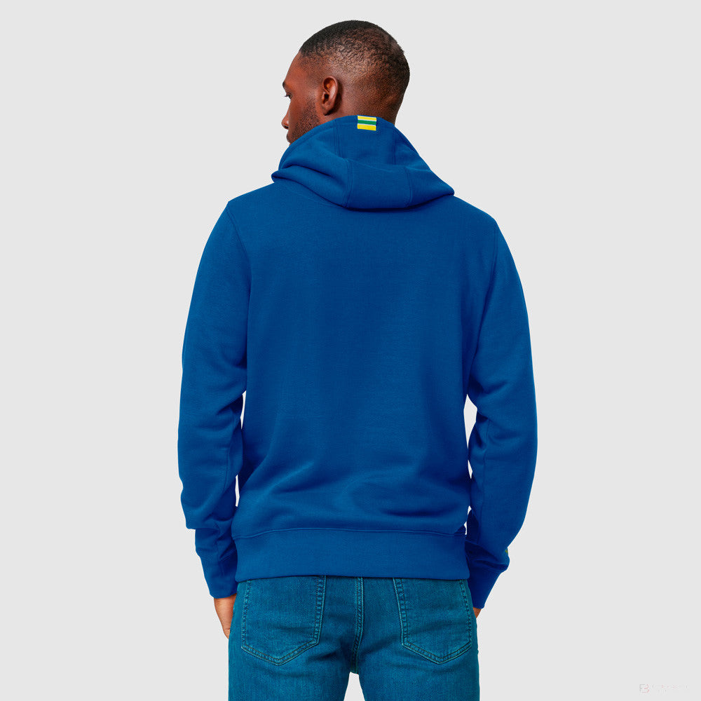 Ayrton Senna Sweater, Logo, Blue, 2021