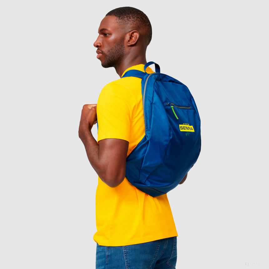 Ayrton Senna Backpack, Packable, Blue, 2021 - FansBRANDS®