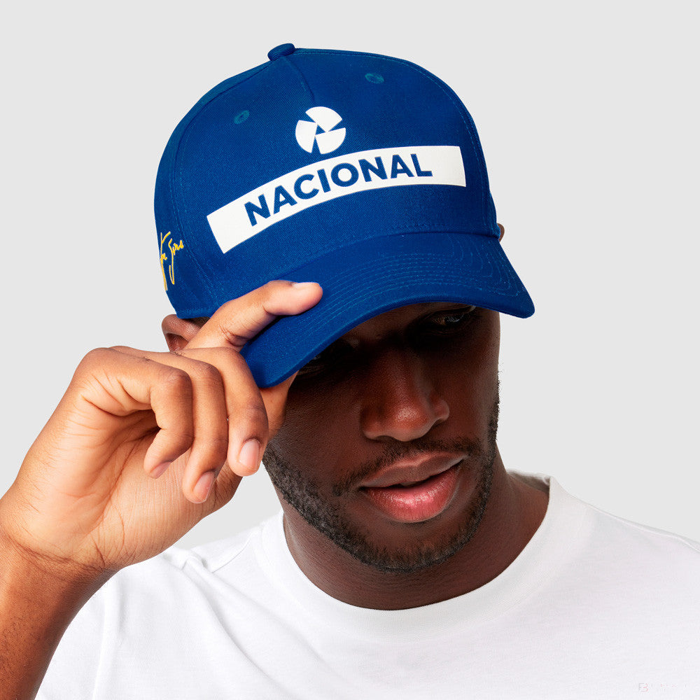 Ayrton Senna Baseball Cap, Nacional, Blue, 2021 - FansBRANDS®