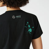 Mercedes Lewis Hamilton Womens T-Shirt, LEWIS #44, Black, 2022