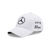 Mercedes Baseball Cap, Lewis Hamilton, Adult, White, 2022