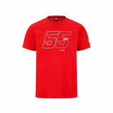 Ferrari T-shirt, Carlos Sainz Driver, Red, 2022 - FansBRANDS®