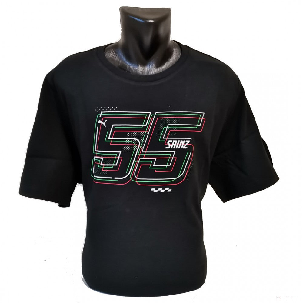 Ferrari T-shirt, Carlos Sainz Driver, Black, 2022