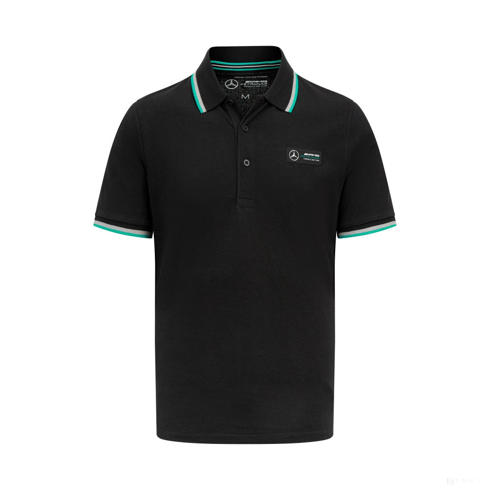 Mercedes Mens Classic Polo, Black - FansBRANDS®