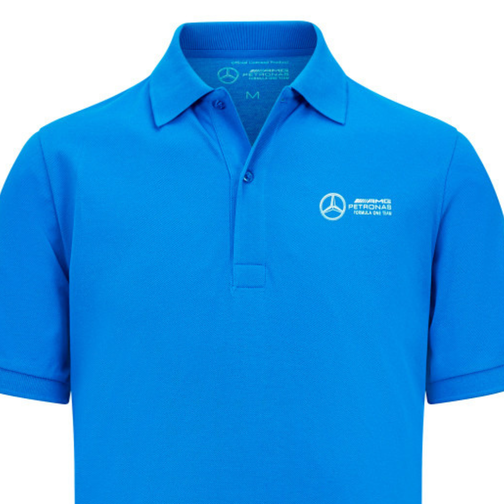 Polo Mercedes George Russell para hombre, azul