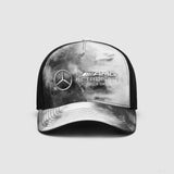 Mercedes Tie Dye Trucker Cap, Grey