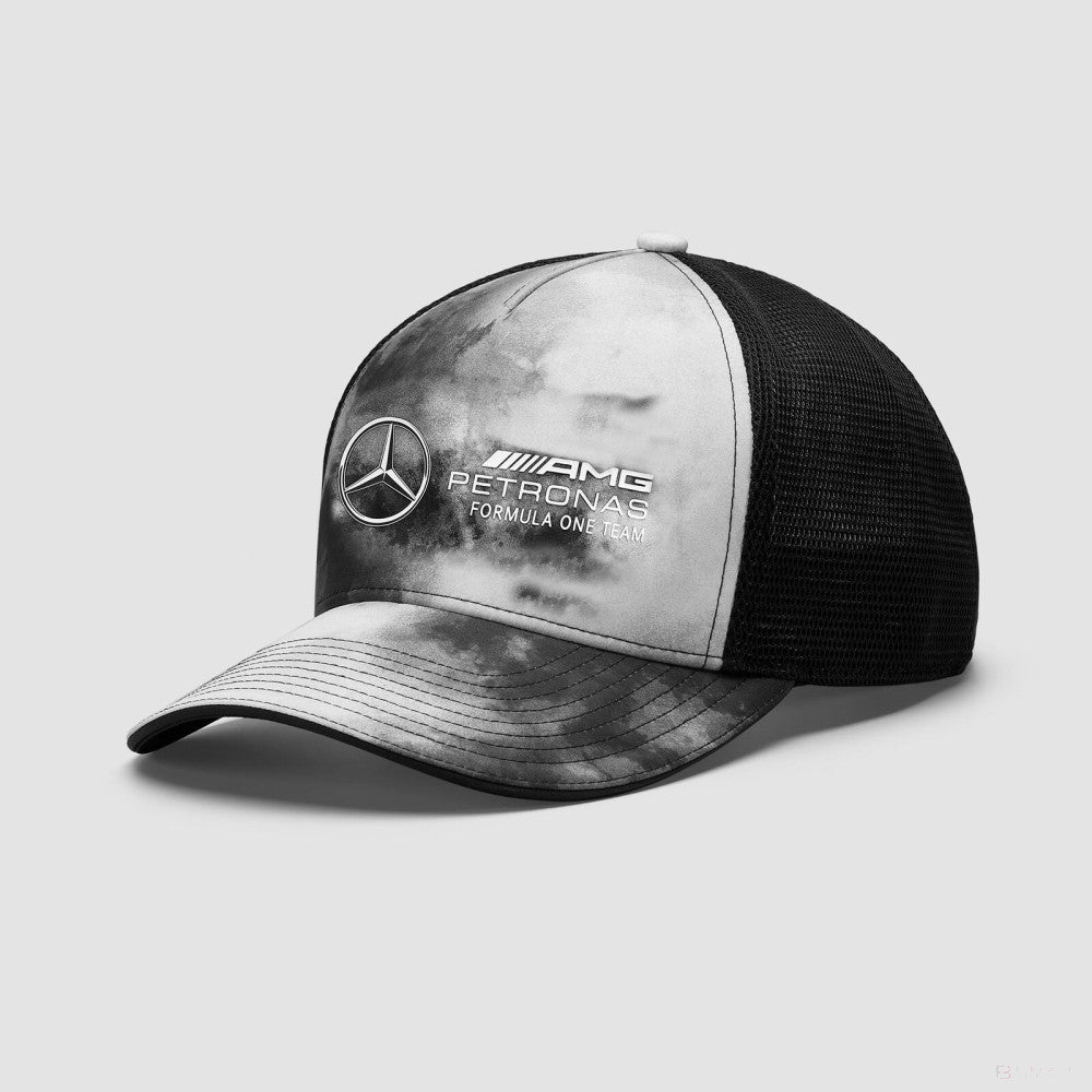 Mercedes Tie Dye Trucker Cap, Grey - FansBRANDS®