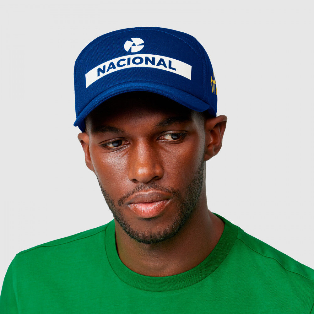 Ayrton Senna Flatbrim Cap, Nacional, Blue, in Box 2022 - FansBRANDS®