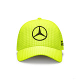Mercedes Team Lewis Hamilton Col Driver Baseball Cap, Neon Yellow, 2023
