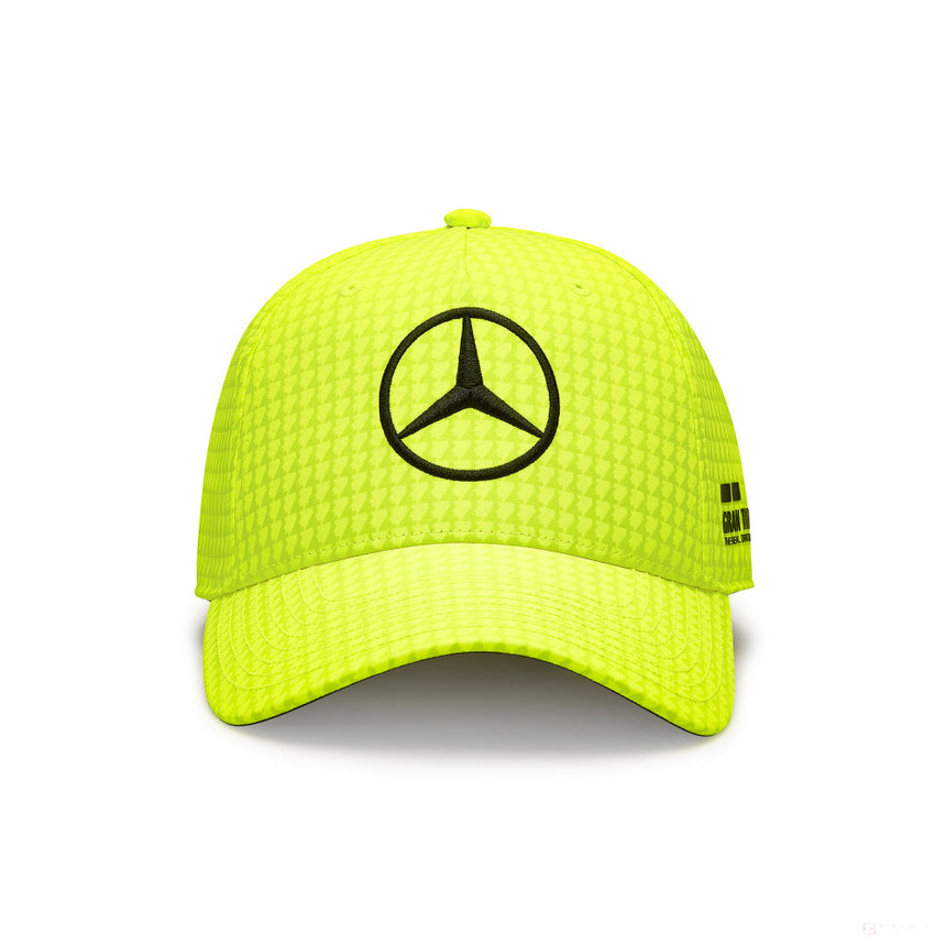 Mercedes Team Lewis Hamilton Col Driver Baseball Cap, Neon Yellow, 2023 - FansBRANDS®