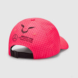 Mercedes Team Lewis Hamilton Col Driver Baseball Cap, Neon Pink, 2023