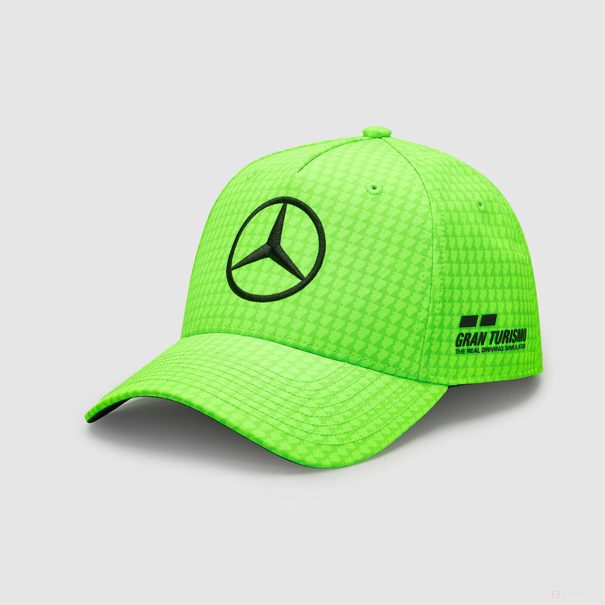 Mercedes Team Kids Lewis Hamilton Col Driver Baseball Cap, Neon Green, 2023 - FansBRANDS®