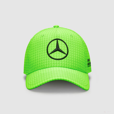 Mercedes Team Kids Lewis Hamilton Col Driver Baseball Cap, Neon Green, 2023