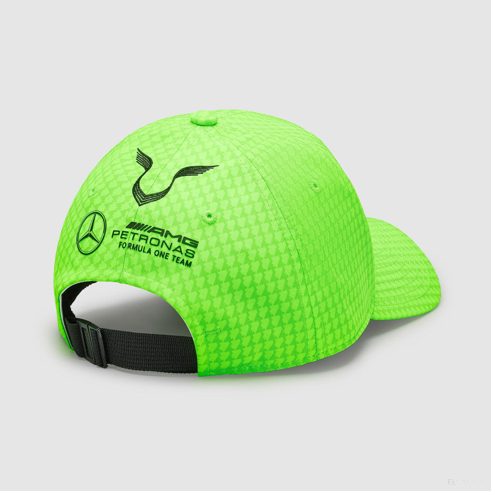 Mercedes Team Kids Lewis Hamilton Col Driver Baseball Cap, Neon Green, 2023 - FansBRANDS®