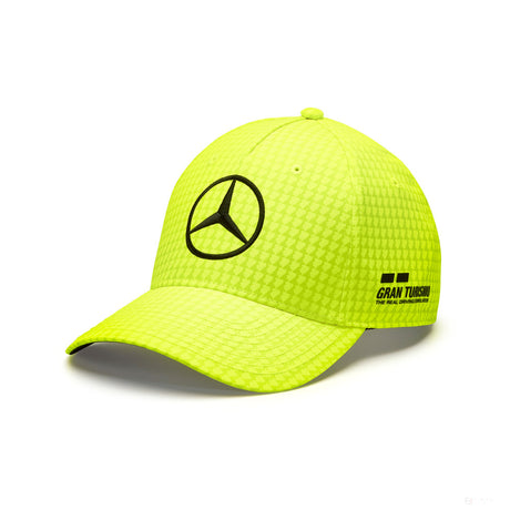 Mercedes Team Kids Lewis Hamilton Col Driver Baseball Cap, Neon Yellow, 2023