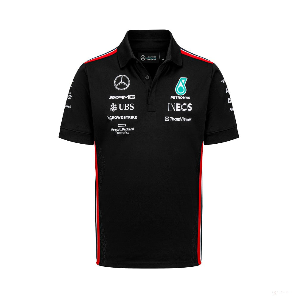 Mercedes Team Mens Polo, Black, 2023 – FansBRANDS®