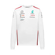 Mercedes Team Mens Long Slevee Driver Tee, White, 2023 - FansBRANDS®