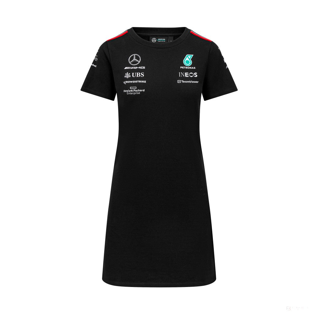 Mercedes Team Womens T-Dress, Black, 2023 - FansBRANDS®