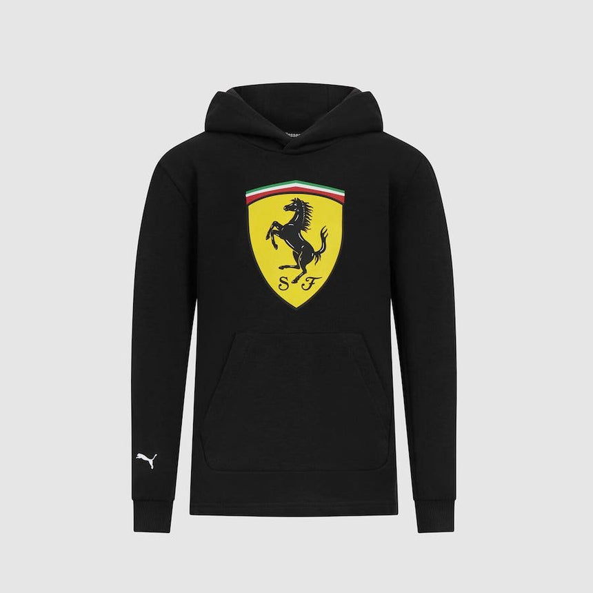 Sudadera con capucha Ferrari Shield para hombre, negra