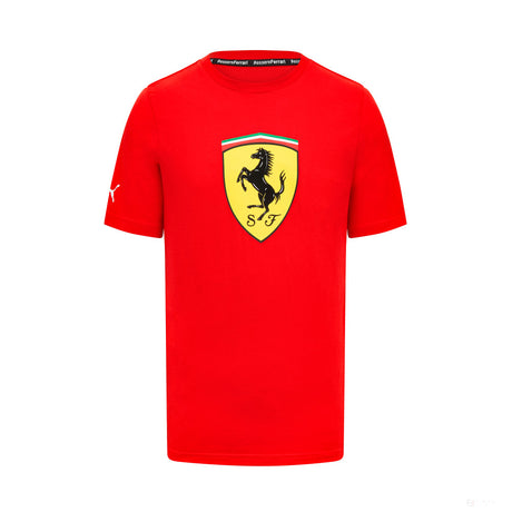 Ferrari Pu Mens Large Shield Tee, Red - FansBRANDS®