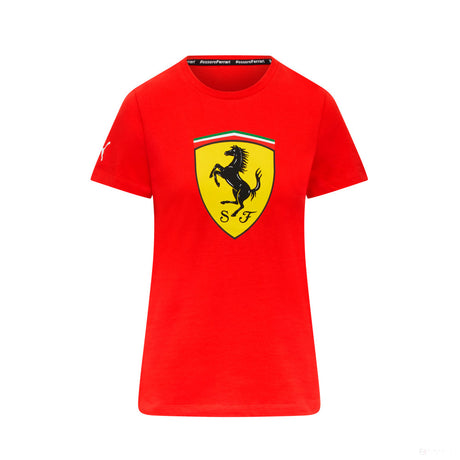 Ferrari Womens Large Shield Tee, Red - FansBRANDS®