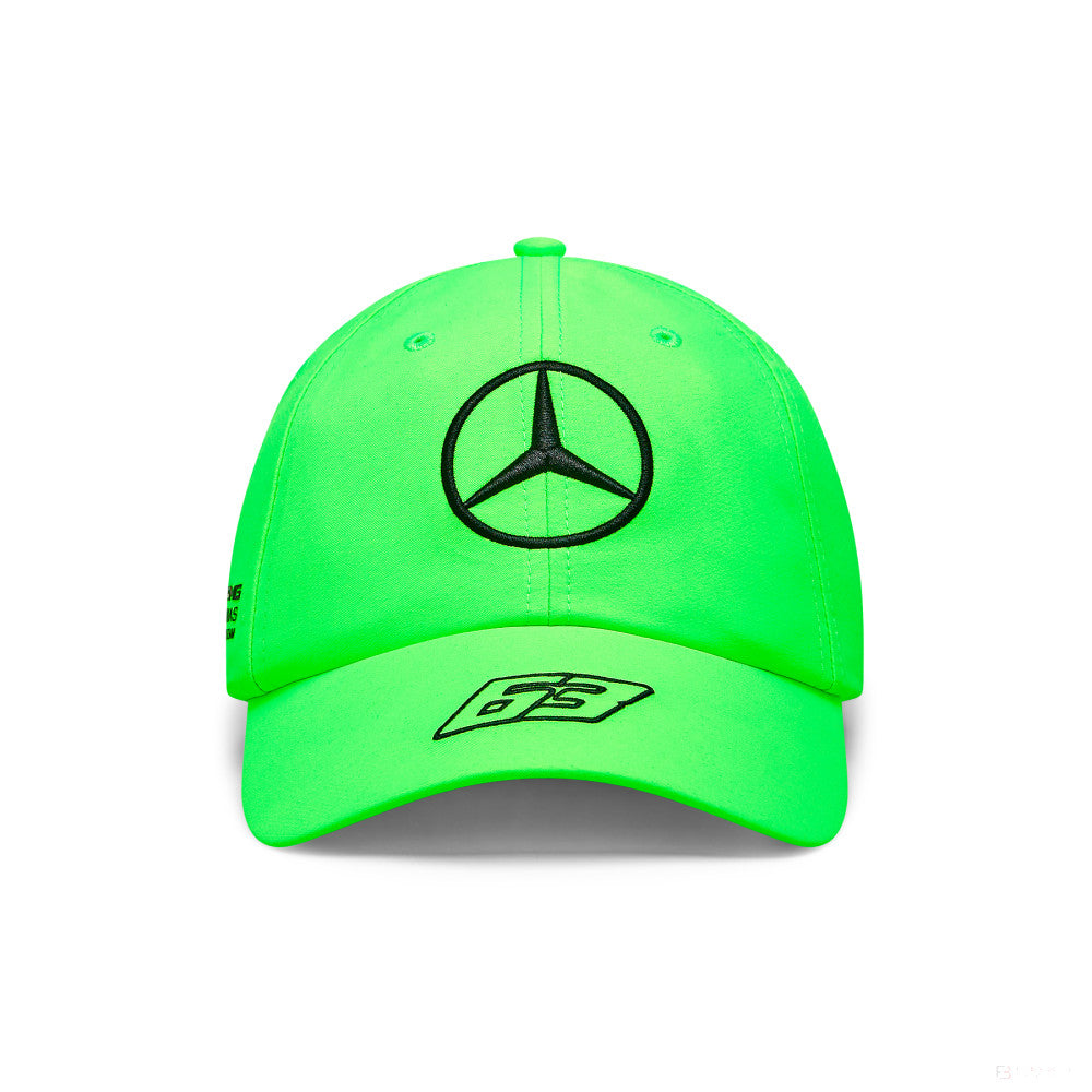 Mercedes Team George Russell Driver Dad Cap, Neon Green, 2023
