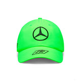 Mercedes Team George Russell Driver Dad Cap, Neon Green, 2023