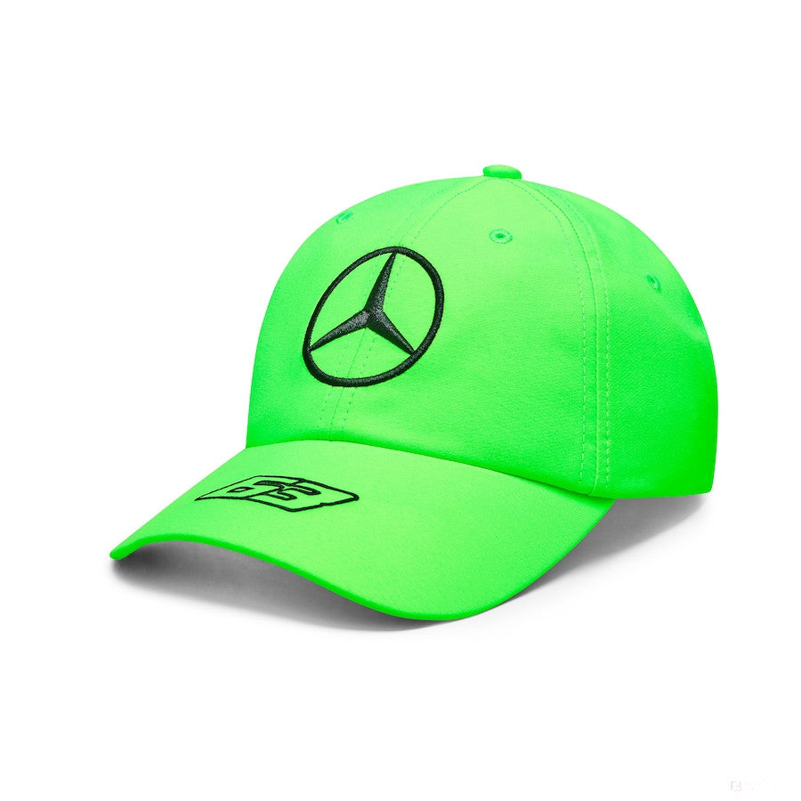 Mercedes Team Kids George Russell Baseball Driver Cap, Neon Green, 2023 - FansBRANDS®