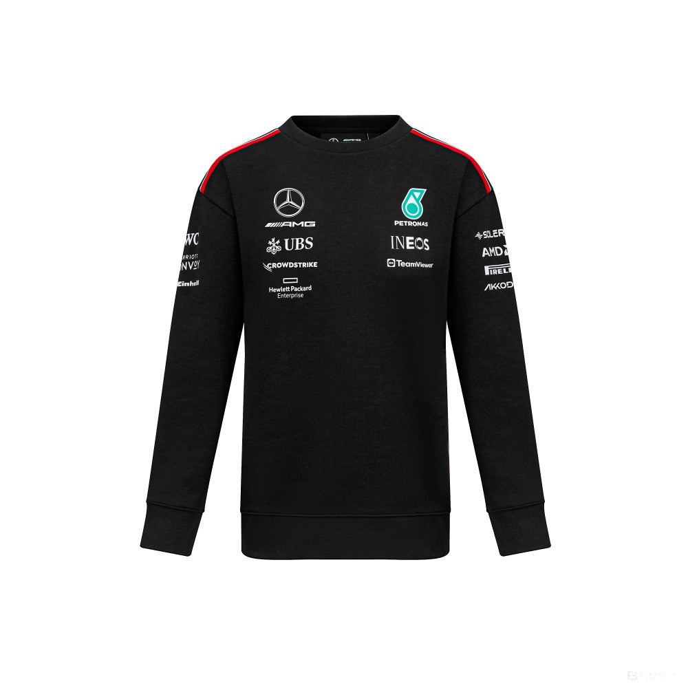 Mercedes Team Womens Crew Sweatshirt, Black, 2023