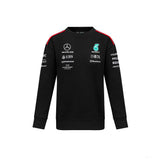Mercedes Team Womens Crew Sweatshirt, Black, 2023 - FansBRANDS®