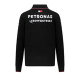 Mercedes Team Knitted Long Slevee Polo, Black, 2023 - FansBRANDS®