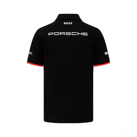 Porsche team polo, mens, black, 2023