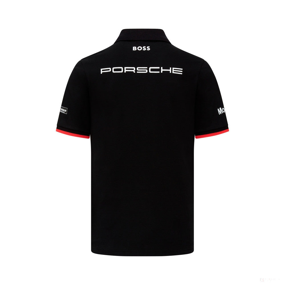 Porsche team polo, mens, black, 2023 - FansBRANDS®
