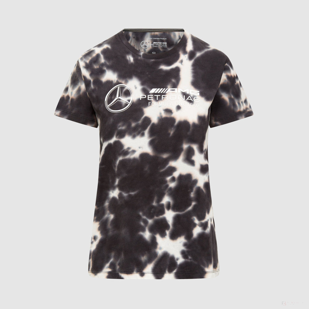 Mercedes Womens Tie Dye Tee, Grey - FansBRANDS®