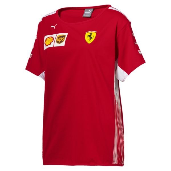 Ferrari Womens T-shirt, Team, Red, 2018 - FansBRANDS®