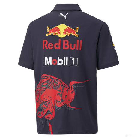 Red Bull Team Kids Polo, Blue, 2022 - FansBRANDS®