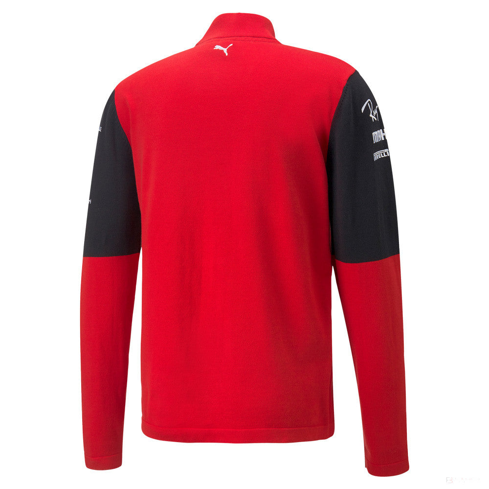 Puma Ferrari Team Sweatshirt, Half Zip, Red, 2022